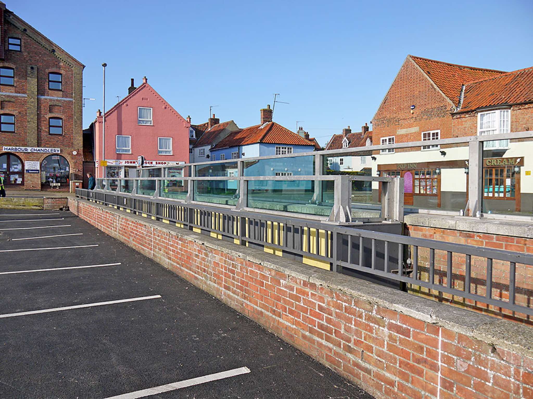 Rolling Flood Gate and Glass Flood Wall At Wells-Next-The-Sea
